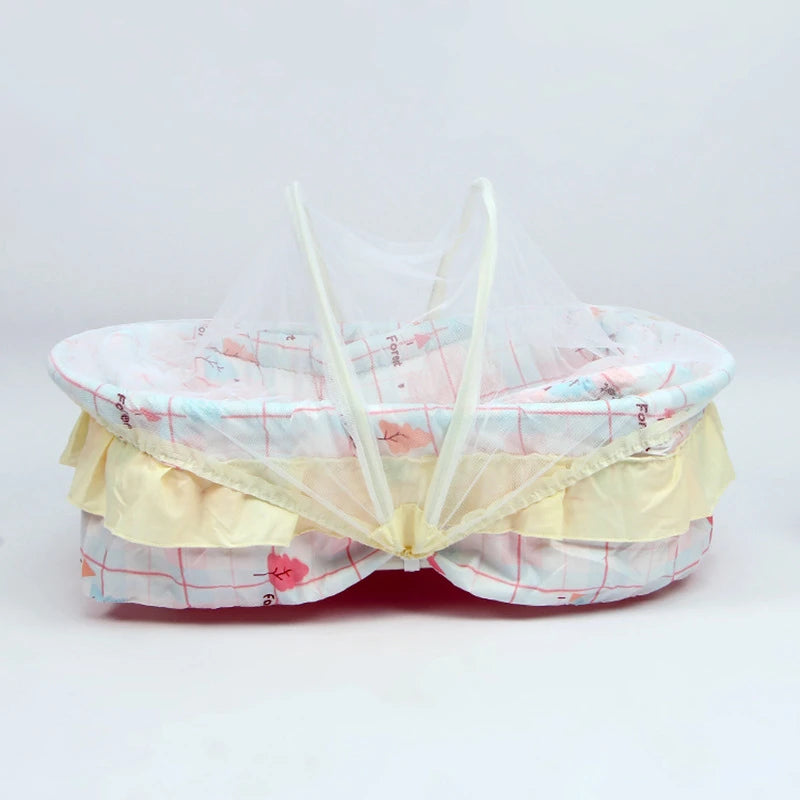 High Quality Four Season Baby Mosquito Net Newborn Cradle Bed With Mattress Pillow Yurt Anit-mosquito Small Tent Sleeping Basket