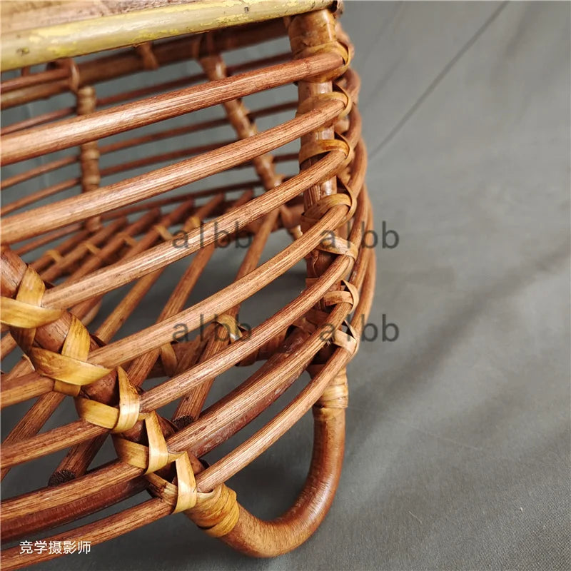 Newborn Photography Props Vintage rattan cradle Chair Prop Basket Container Photography Bed Newborn Photo Posing Prop Baby Crib