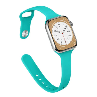 Slim Silicone Strap For Apple Watch Band 45mm 44mm 40mm 41mm 42-38mm sport bracelet iwatch series 8 7 se 3 4 5 6 9 ultra 2 49mm