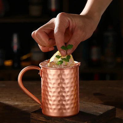 100% Copper Moscow Mule Mug Durable Copper Beer Mugs Coffee Mug Milk Cup Pure Copper Bar Cup tiki Drinkware