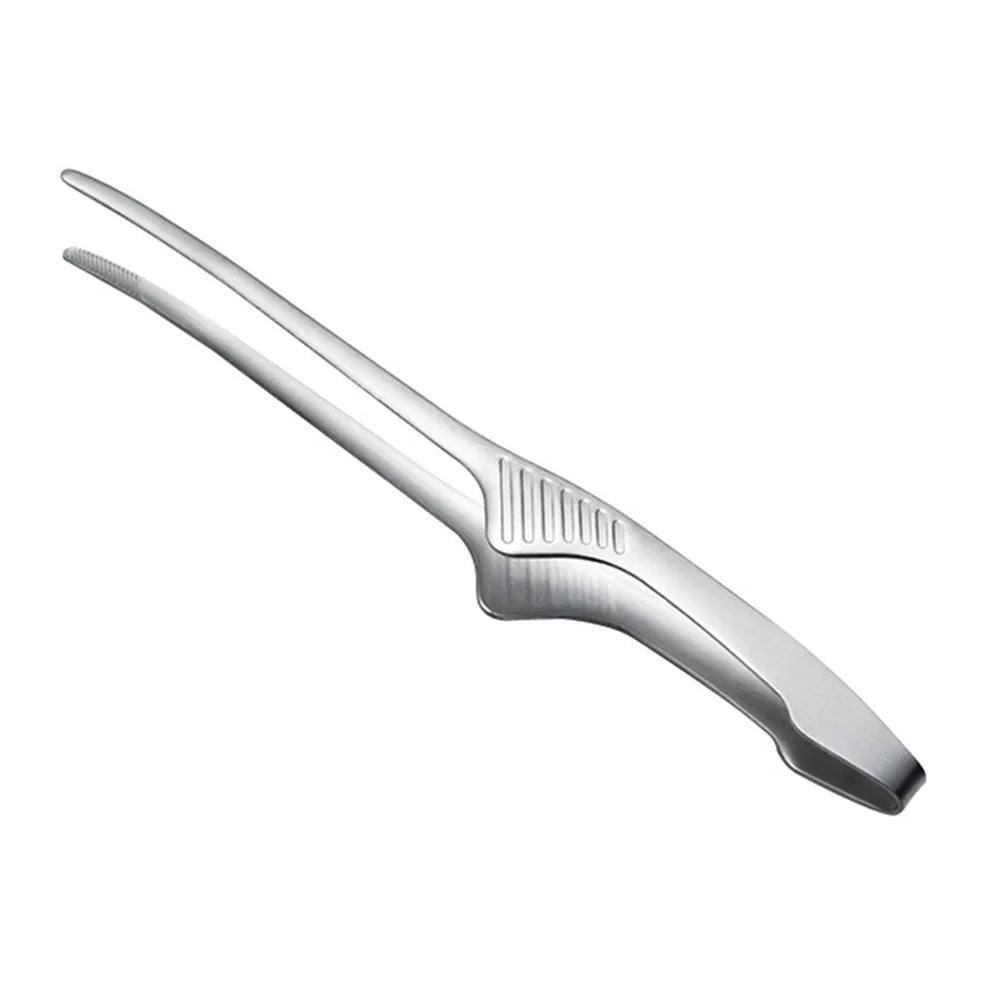 Stainless Steel BBQ Tongs Food Clip Outdoor Grilling Clamp Kitchen Baking Bread Tweezer Barbecue Cooking Tool for Picnic Camping