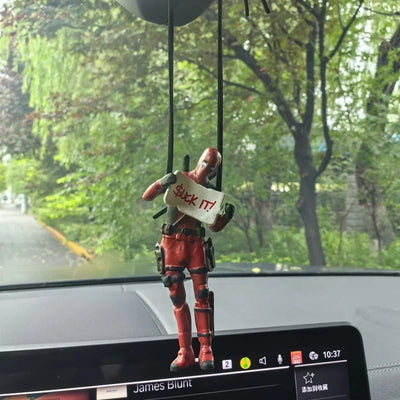 DEADPOOL CAR PENDANT – MINI ACTION FIGURE REARVIEW MIRROR DECORATION