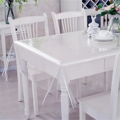Clear Desk Mat Waterproof Plastic Table Cover Protector Vinyl Tablecloth Clear Desk Pad Protector Easy To Clear