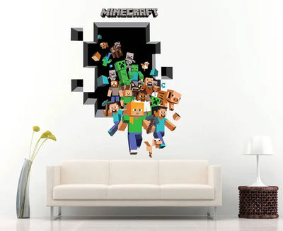 3D Cartoon Games Wall Stickers  Gifts for children wall stickers for kids   Environmental PVC decoration for wall
