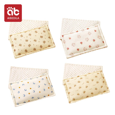 AIBEDILA 25x40cm Cotton Children's Pillowcase Cartoon Style Kindergarten Special Pillowcase Soft Breathable Baby Pillowcase