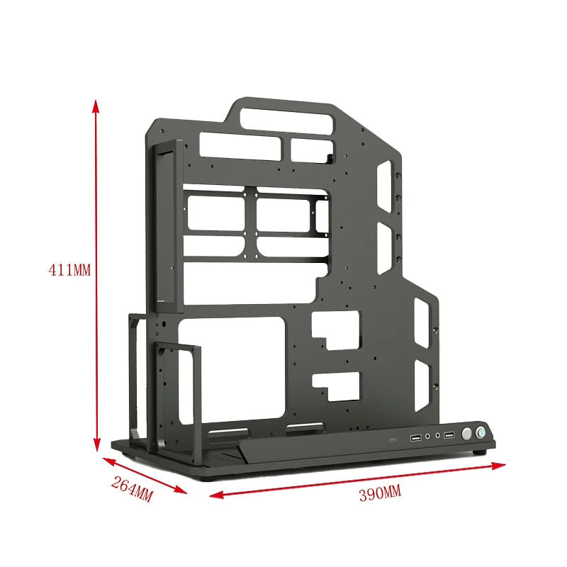 Socooler Diy Gaming Computer EATX Computer Case Pc Case Open Frame  Gaming Computer Case for ATX M-ATX  Case Aviation Aluminum