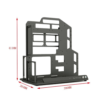 Socooler Diy Gaming Computer EATX Computer Case Pc Case Open Frame  Gaming Computer Case for ATX M-ATX  Case Aviation Aluminum