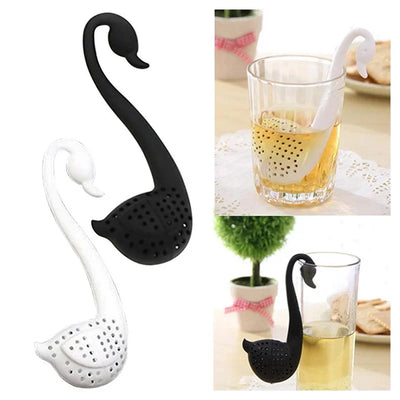 1pc Creative Swan Tea Infuser Environmentally Friendly Plastic Elegant Swan Tea Strainers Teaware Tea Infuser Kitchen Tools