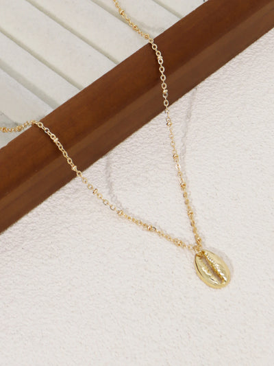 Vintage Shiny Shell Starfish Pendant Necklace for Women Simple Multilayer Thin Chain Choker Bridal Neck Jewelry
