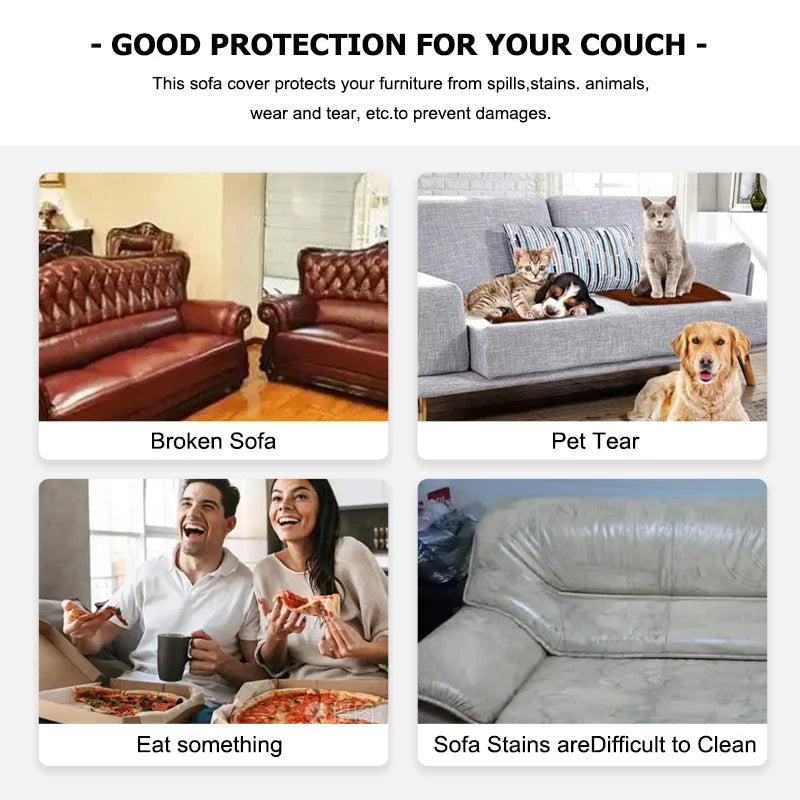 JACQUARD THICK ELASTIC SOFA COVER – 1/2/3/4 SEATER & L-SHAPED CORNER SOFA COVER FOR LIVING ROOM
