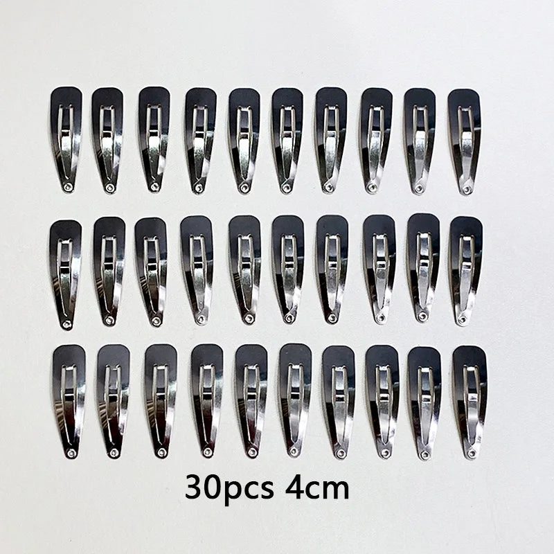 10/20/30pcs/set Women Silver Gold Black Waterdrop Shape Basic Alloy Hair Clips BB hairpins Barrettes Fashion Hair Accessories
