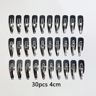 10/20/30pcs/set Women Silver Gold Black Waterdrop Shape Basic Alloy Hair Clips BB hairpins Barrettes Fashion Hair Accessories