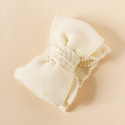 Baby Crochet Hook Fashion Hair Accessories Winter Top Knot Hairband For Kids Children Warm Bow Turban