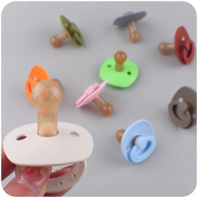 Baby Pacifier Silicone Baby Pacifiers Bibs Pacifier Clip Chain Newborn Boy Girl Candy Color Nipple Dummy Pacifier Soother 0-3Y