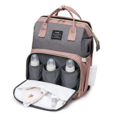 Mommy Bag Mosquito-Proof Multi-Functional Folding Crib Bottle Bag Travel Large-Capacity Dry And Wet Separation Mother Baby Bag