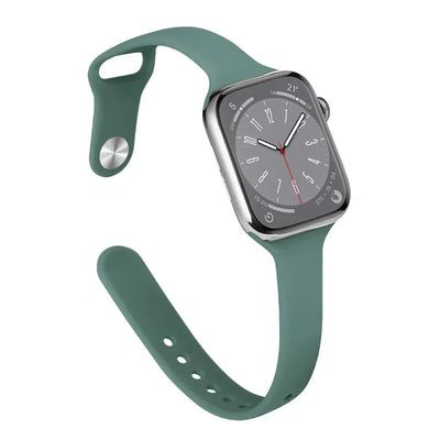 Slim Silicone Strap For Apple Watch Band 45mm 44mm 40mm 41mm 42-38mm sport bracelet iwatch series 8 7 se 3 4 5 6 9 ultra 2 49mm