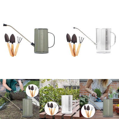 1L Watering Can with 3 Gardening Tools Easy to Use Plant Watering Can for Flower Bonsai Office Garden Flower Indoor Outdoor