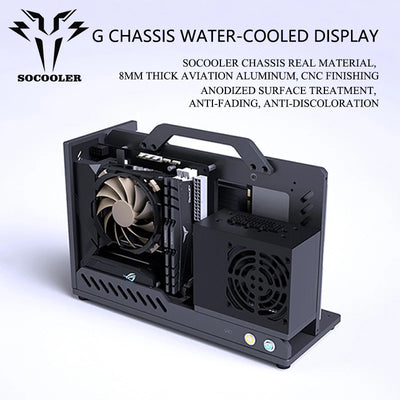 Socooler  ITX Portable Rack Case Open Computer Case Open Frame Diy Gaming Computer Case Mini ITX case Aviation Aluminum SFX G1