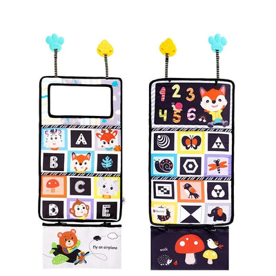 Baby Tummy Time Pillow Toys Black and White High Contrast Baby Toys Montessori Sensory Toy for Babies Newborn Infants 0-6 Months