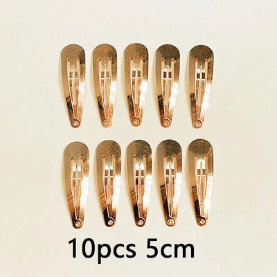 10/20/30pcs/set Women Silver Gold Black Waterdrop Shape Basic Alloy Hair Clips BB hairpins Barrettes Fashion Hair Accessories
