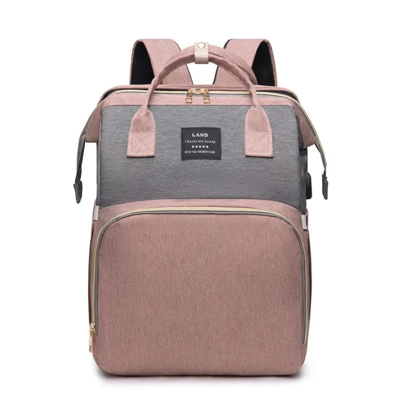 Mommy Bag Mosquito-Proof Multi-Functional Folding Crib Bottle Bag Travel Large-Capacity Dry And Wet Separation Mother Baby Bag