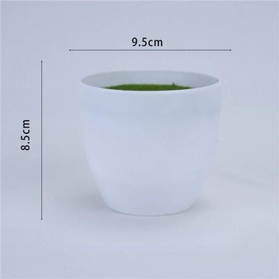 1pc White Round and square Plastic Flower Pot Plant Simple Moderm Flowerpot With Foam Floral Arrangement Accessories home decora