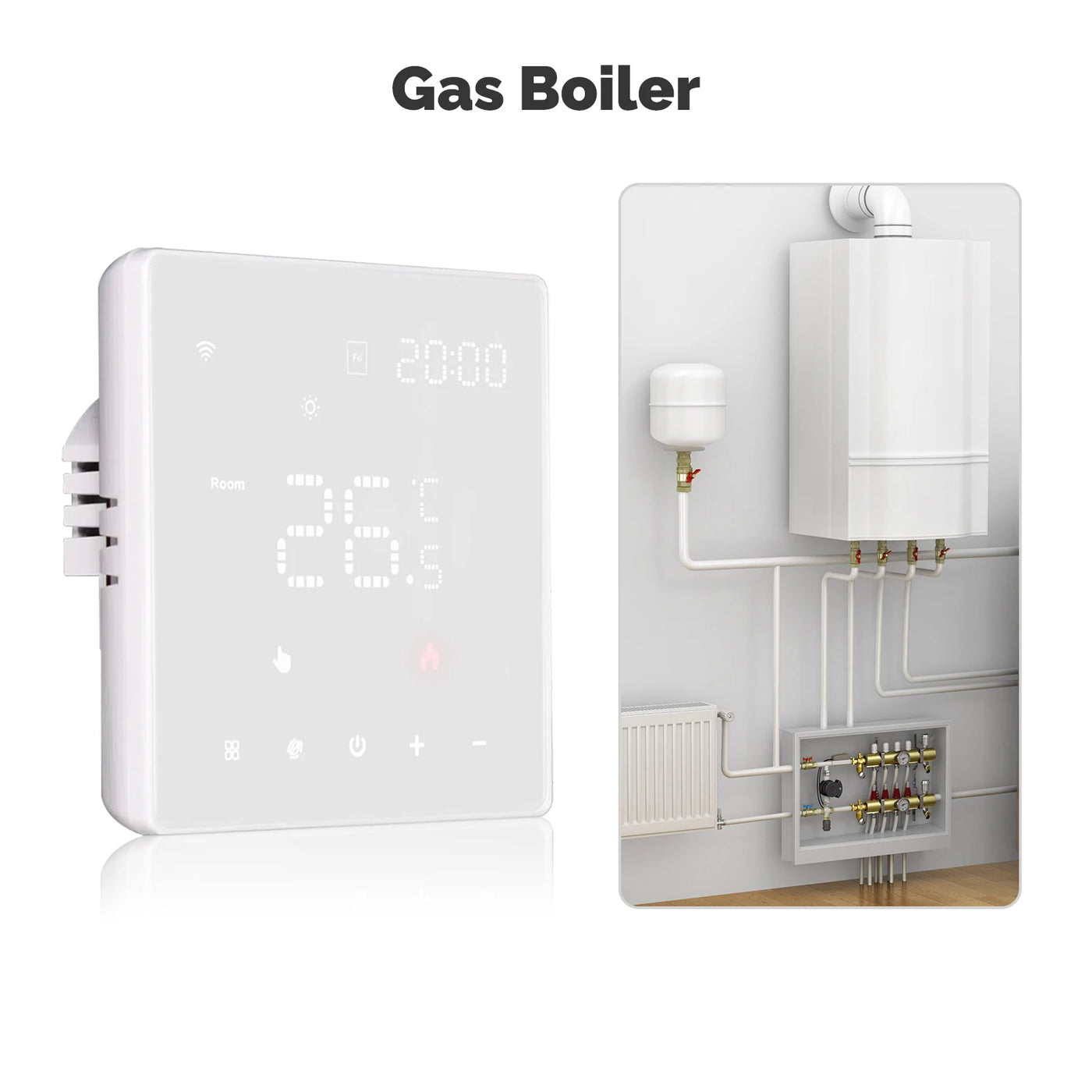 MOES Tuya WiFi Smart Thermostat Programmable Temperature Controller Water Boiler Electric Heating Work With Alexa Google Home