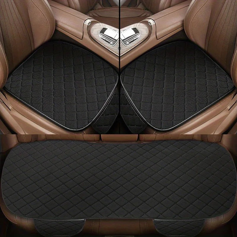 3PCS UNIVERSAL CAR SEAT CUSHION – BREATHABLE COMFORT SEAT PROTECTOR PAD & INTERIOR ACCESSORIES