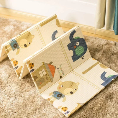 Foldable Cartoon Play Mat Kid Rug Puzzle Infant Carpet Waterproof Early Education Gym Baby XPE Crawling Pad Rug Developing Mat