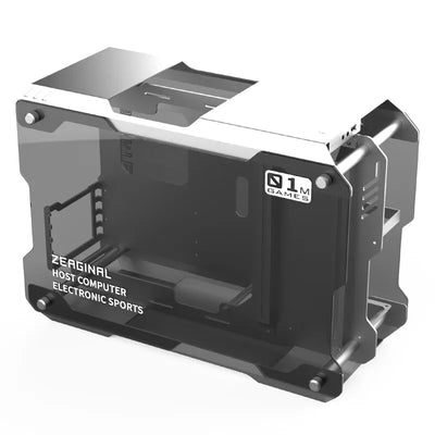 ZEAGINAL ZC-01M mini water-cooled chassis all-aluminum double-sided tempered glass DIY desktop computer game small chassis