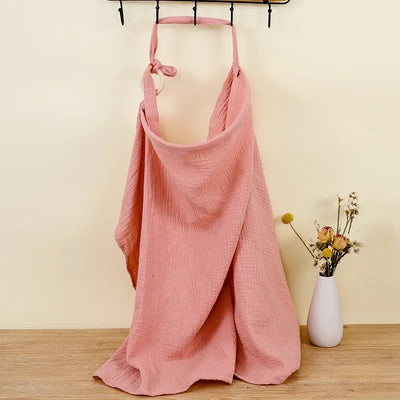 COTTON BREASTFEEDING COVER FOR MOTHERS – ADJUSTABLE NURSING APRON & STROLLER BLANKET FOR BABY FEEDING PRIVACY