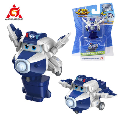36 Types Super Wings 2" Scale Mini Transforming Anime Deformation Plane Robot Action Figures Transformation Toys For Kids Gifts