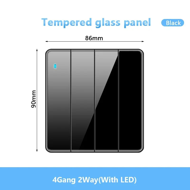 Black UK 18W Type-C Quick charge Socket Universal Double 3pin USB Power Outlet,220V Electrical Wall LED Light 2way Switch TV TEL