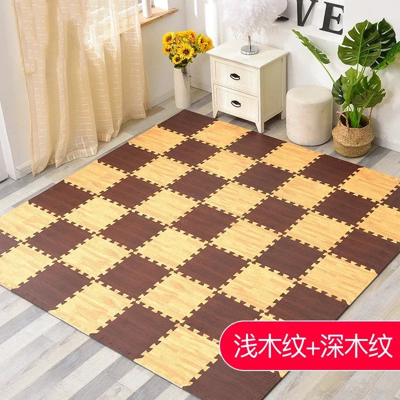 Game Activity Soft Floor Baby EVA Foam Play Gym Puzzle Mats Wooden Interlocking Exercise Tiles Crawling Carpet And Rug for Kids