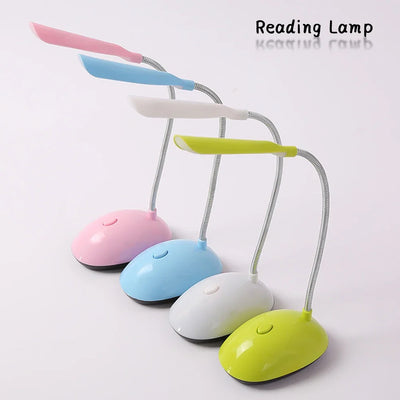 Battery Operated LED Reading Night Lamp Flexible Table Light Foldable Switch Desk Working Study Light For Kids Student Office