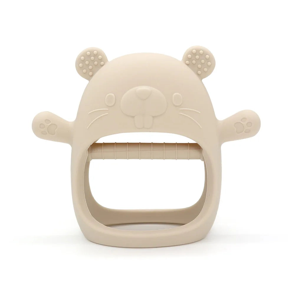 1PC BPA FREE CUTE CARTOON ANIMAL SILICONE TEETHER TOY BRACELET TEETHING GLOVE FOR BABY NEWBORN ACCESSORIES