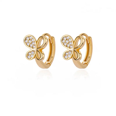 Stainless Steel Rabbit Butterfly Earrings for Women Gold Color Hoop Earrings 2024 Trending Aesthetic Jewelry pendientes mujer