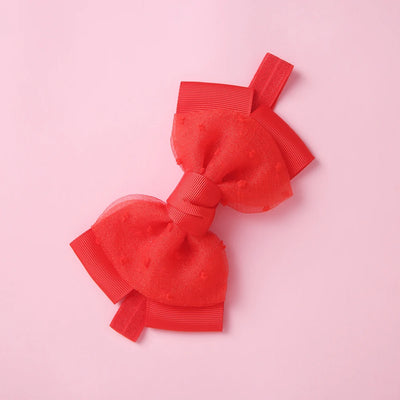 Baby Gauze Bow Headband Kawaii Princess Solid Color Bowknot Hair Band For Newborn Girls Soft Elastic Children's Hair Accessories