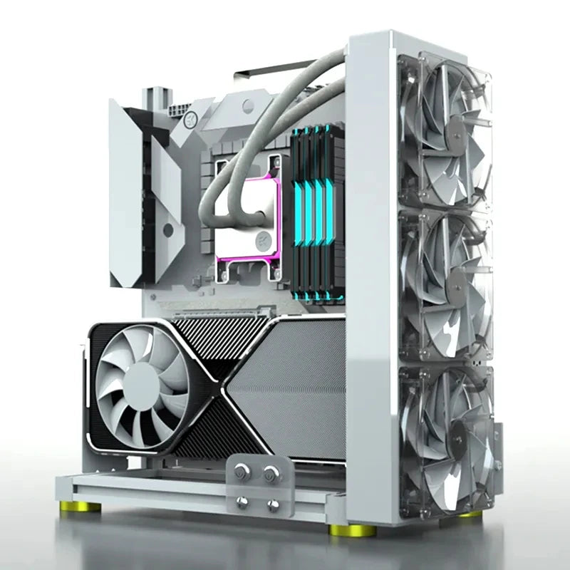 Open PC Case Frame Rack ITX MATX ATX EATX Gamers Cabinet DIY Water Cooler Desktop PC Creative Gabinete Gaming Chassis MOD