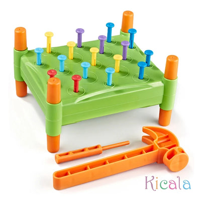 Montessori Nail Screw Games Fine Motor Training Toys Sensory Learning Color Cognition Set Educational Toys For Autistic Kids