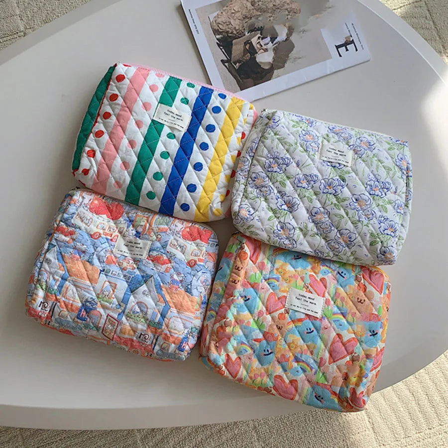 Baby Diaper Bag Cartoon Print Nappy Bag Zipper Handbag Carry Pack Travel Outdoor Diaper Storage Bag Multi Functional Storage Bag
