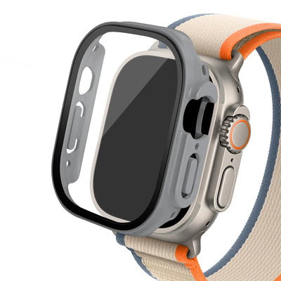Glass+case For Apple Watch Ultra 2 case 49mm smartwatch PC Bumper+Screen Protector Tempered Cover iwatch series band Accessories