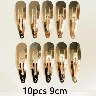 10/20/30pcs/set Women Silver Gold Black Waterdrop Shape Basic Alloy Hair Clips BB hairpins Barrettes Fashion Hair Accessories