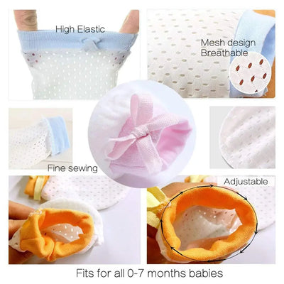 4 PAIRS NYLON BABY GLOVES ANTI-SCRATCHING KIDS ACCESSORIES ANTI-GRASPING SCRATCH MITTENS HAND-GUARD SUPPLIES