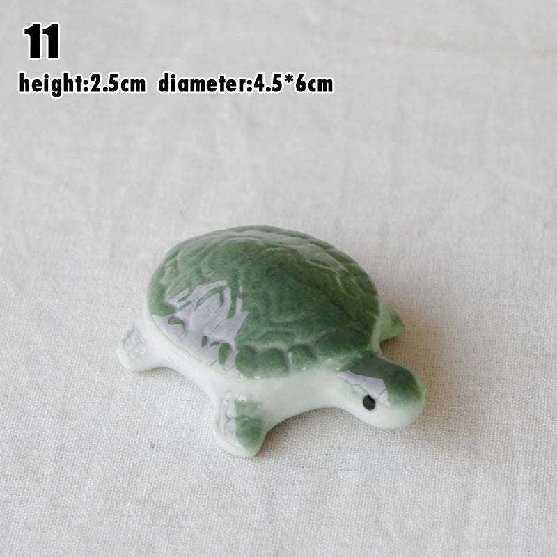 Garden Floating Ceramics Goldfish Creative Ceramic Underglaze Color Hand-painted Turtle Ornament Fish Tank Floating Decor Crafts