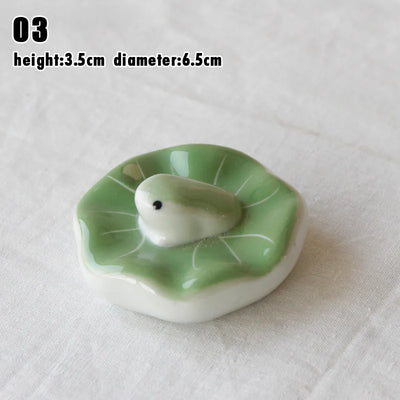 Garden Floating Ceramics Goldfish Creative Ceramic Underglaze Color Hand-painted Turtle Ornament Fish Tank Floating Decor Crafts