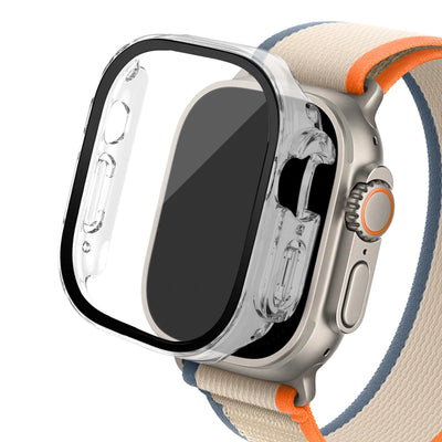 Glass+case For Apple Watch Ultra 2 case 49mm smartwatch PC Bumper+Screen Protector Tempered Cover iwatch series band Accessories