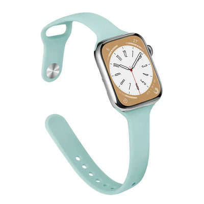Slim Silicone Strap For Apple Watch Band 45mm 44mm 40mm 41mm 42-38mm sport bracelet iwatch series 8 7 se 3 4 5 6 9 ultra 2 49mm
