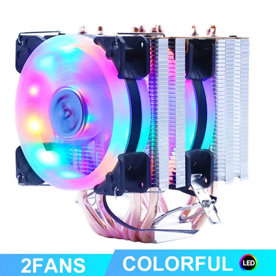 6 Heatpipes RGB CPU Cooler Radiator Silent PWM 4PIN 150W For Intel LGA 1150 1151 1155 1200 1366 2011 X79 X99 AM3 AM4 Ventilador