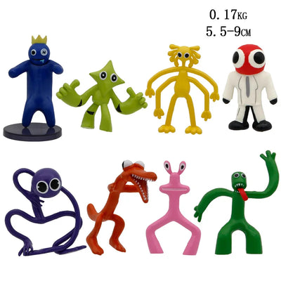 8-16pcs Rainbow Friends Toy Cartoon Game Character Figure Doll Kawaii Blue Monster Action Figure Animal Toys for Kids Gifts